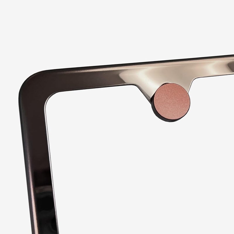 NAROWAN Color: Dark Broze - License Plate Screws - Stainless Steel, Set of 4 Fasteners - for Front or Rear License Plates, Frames or Covers on Car, Truck, SUVs - Rustproof, Self Tapping and M6 Aluminum caps - Image 2